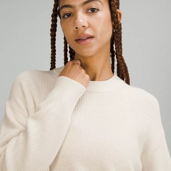 Lululemon Merino Wool-Blend Ribbed Crewneck Sweater - Picture 4 of 11